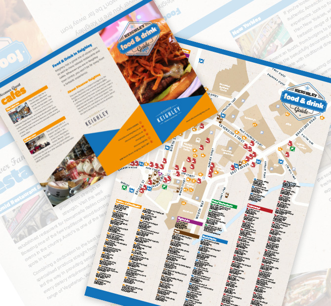 town centre food guides.